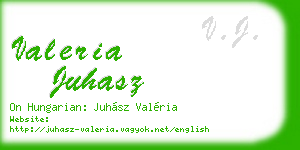 valeria juhasz business card